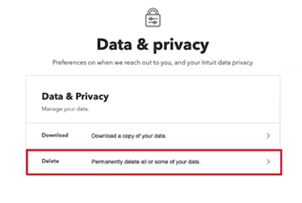 Manage data & privacy