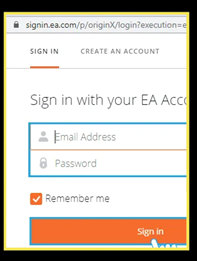 Contact EA Support via Account